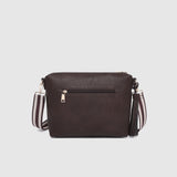 Daisy Stripe Crossbody Bag - Chocolate