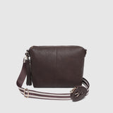 Daisy Stripe Crossbody Bag - Chocolate