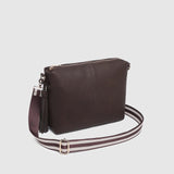 Daisy Stripe Crossbody Bag - Chocolate