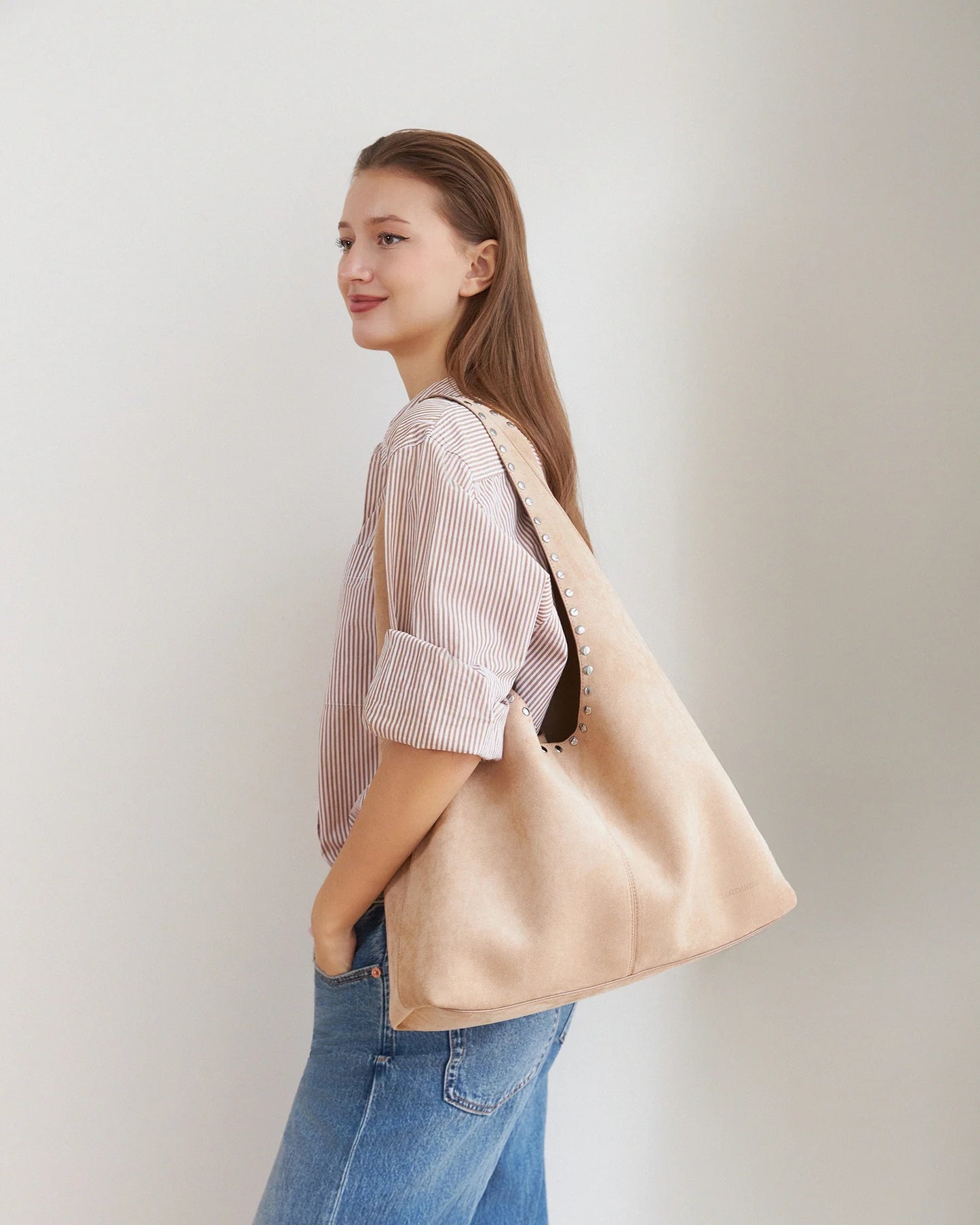 Hailey Suedette Shoulder Bag -