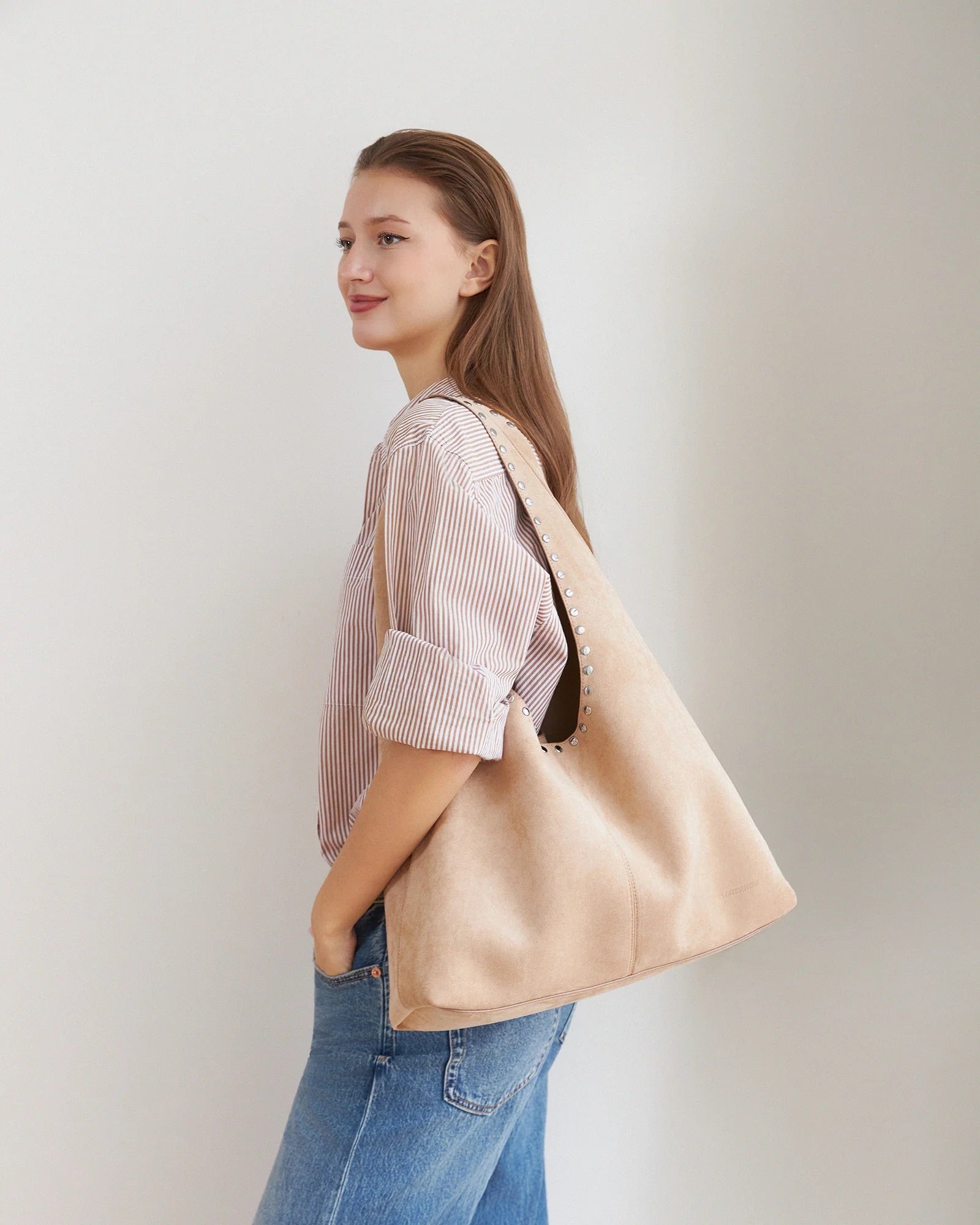 Hailey Suedette Shoulder Bag -