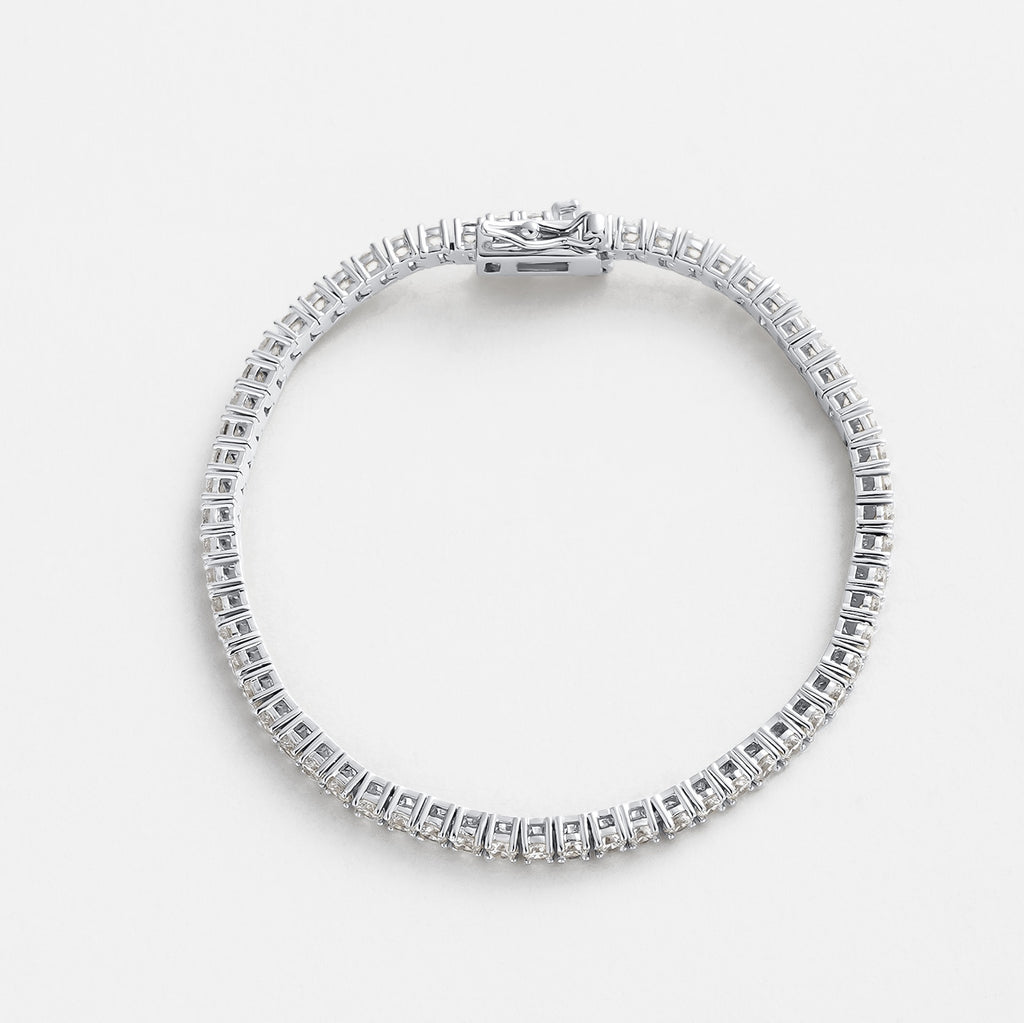 Dani Tennis Bracelet 18cm - Silver