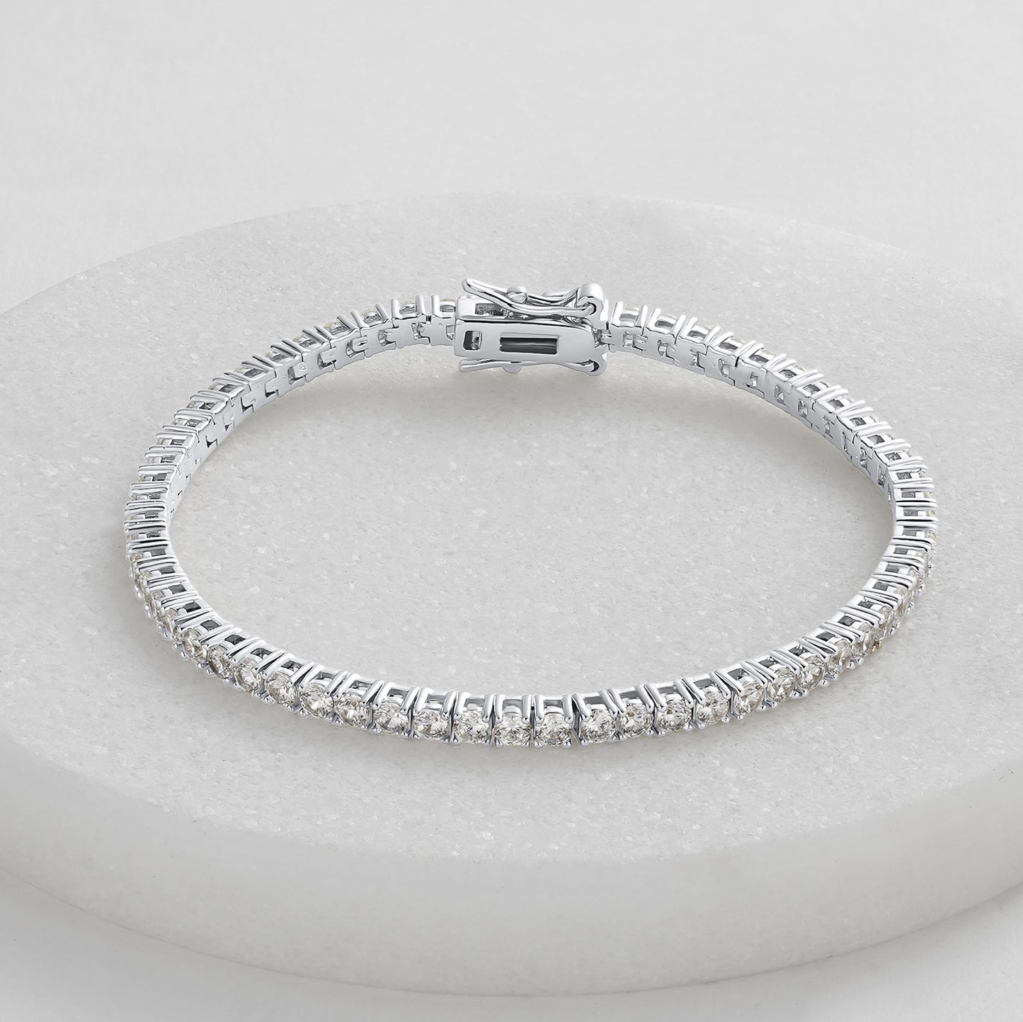 Dani Tennis Bracelet 18cm - Silver
