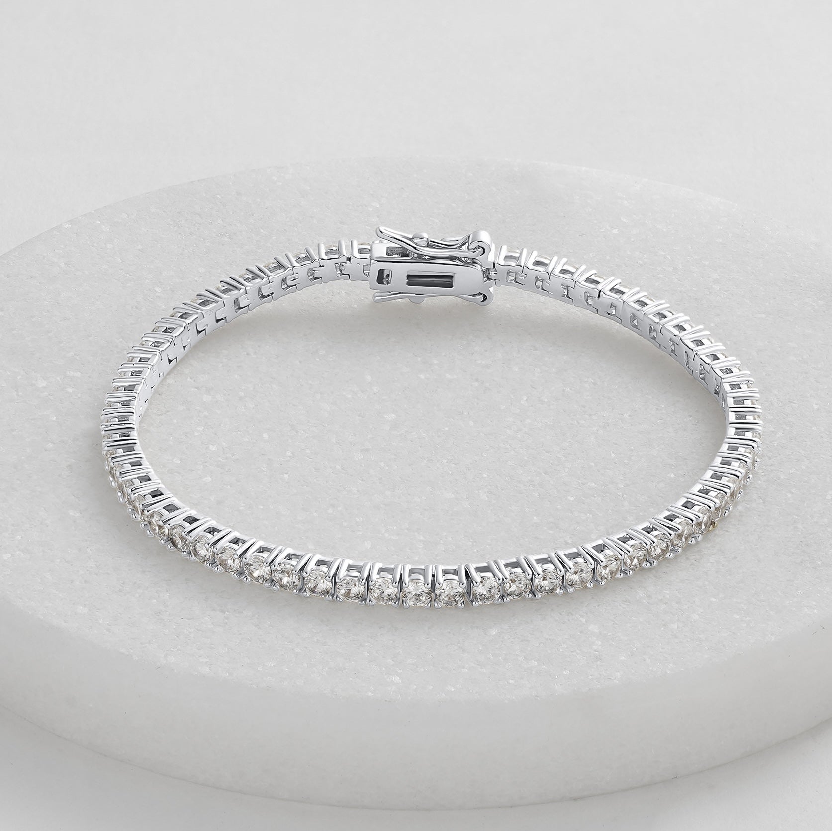 Dani Tennis Bracelet 18cm - Silver