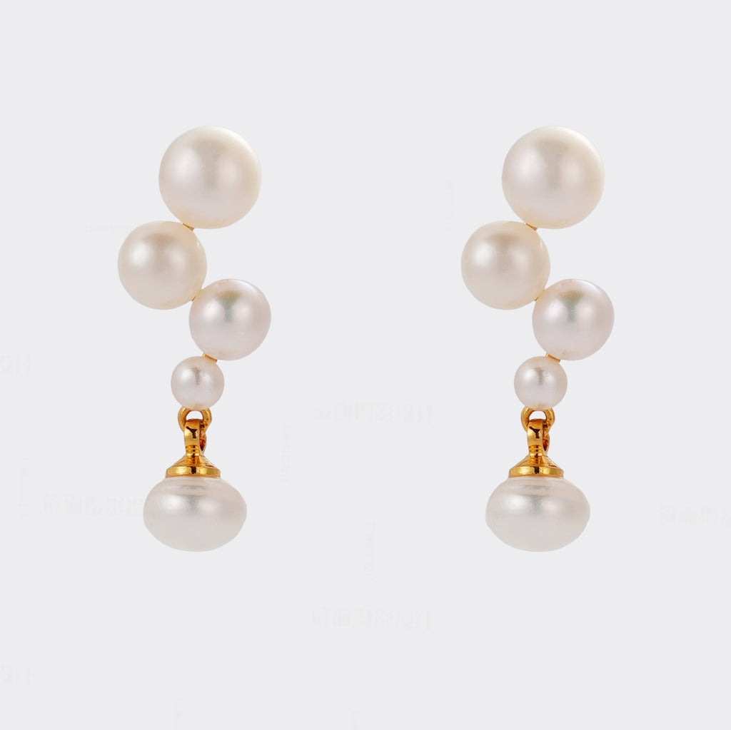 Luna Pearl Earring - Gold