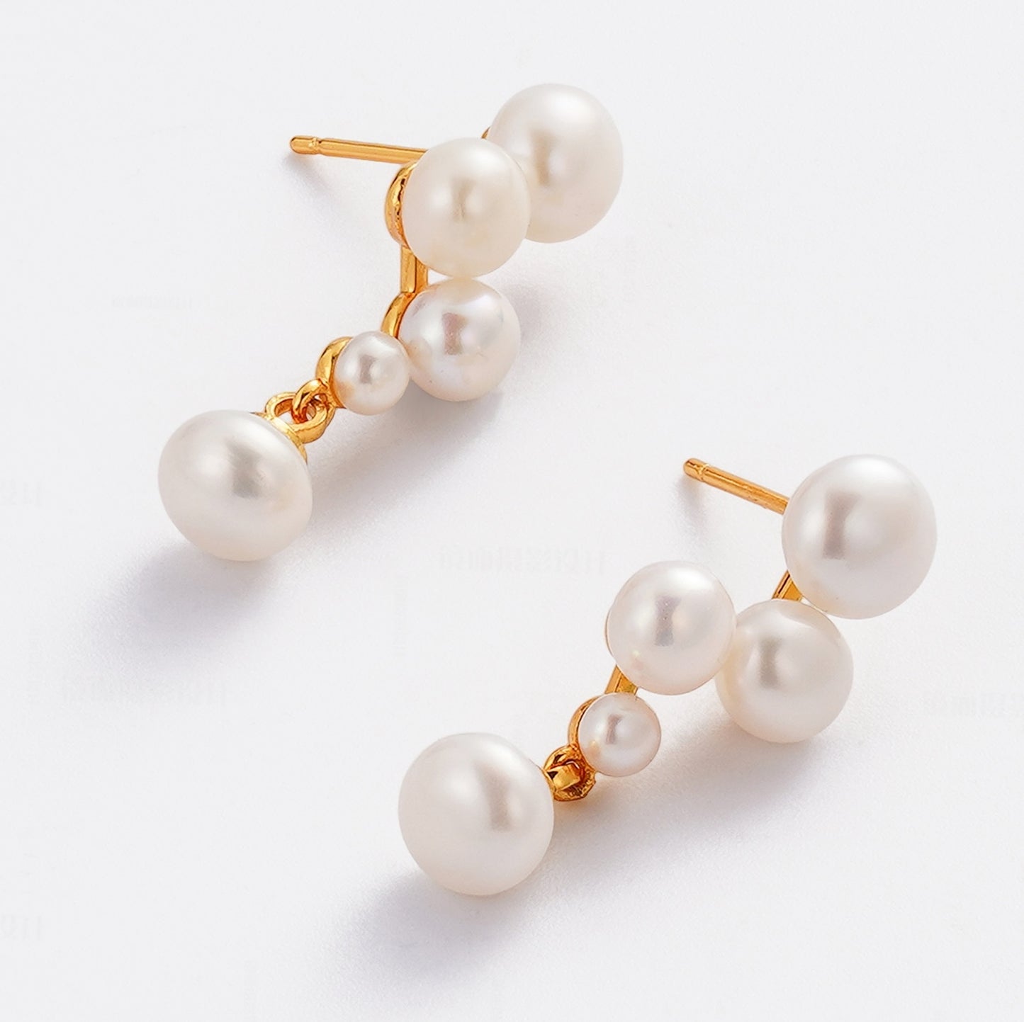Luna Pearl Earring - Gold