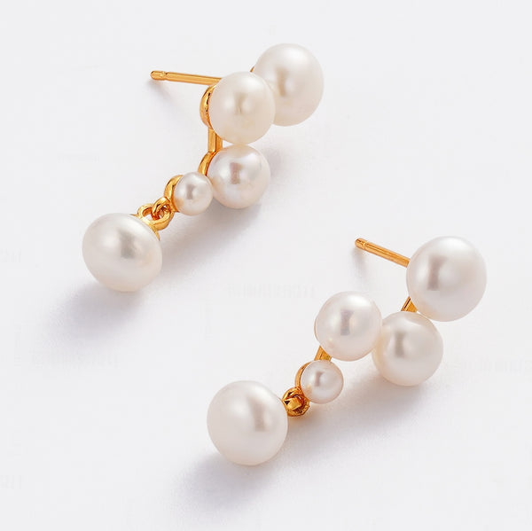 Luna Pearl Earring - Gold