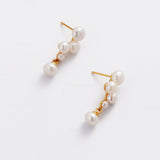 Luna Pearl Earring - Gold