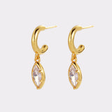 Eden Crystal Hoop - Gold