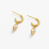 Eden Crystal Hoop - Gold