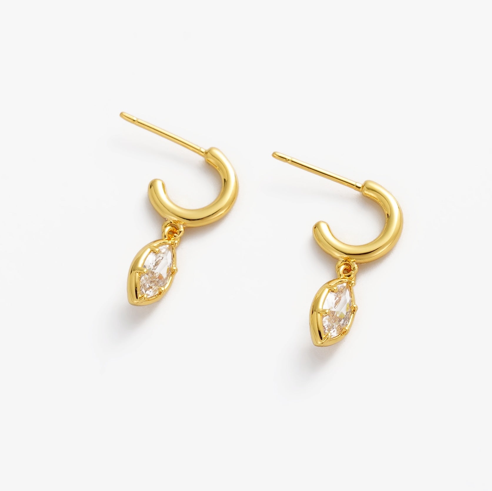 Eden Crystal Hoop - Gold