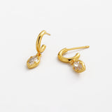 Eden Crystal Hoop - Gold