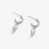Eden Crystal Hoop - Silver