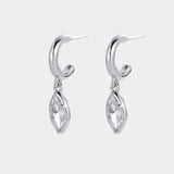 Eden Crystal Hoop - Silver