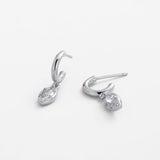 Eden Crystal Hoop - Silver