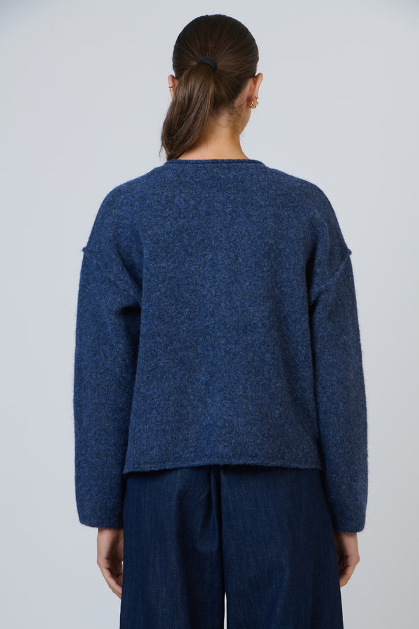 Button Up Cardigan - Bluestone