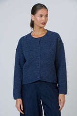 Button Up Cardigan - Bluestone