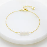 Mini Pearl Bracelet - Gold