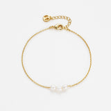 Mini Pearl Bracelet - Gold