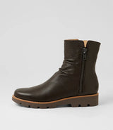 Dixeya Leather Ankle Boot - Chocolate