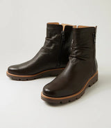 Dixeya Leather Ankle Boot - Chocolate