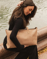 Elke Suedette Tote Bag - Honey