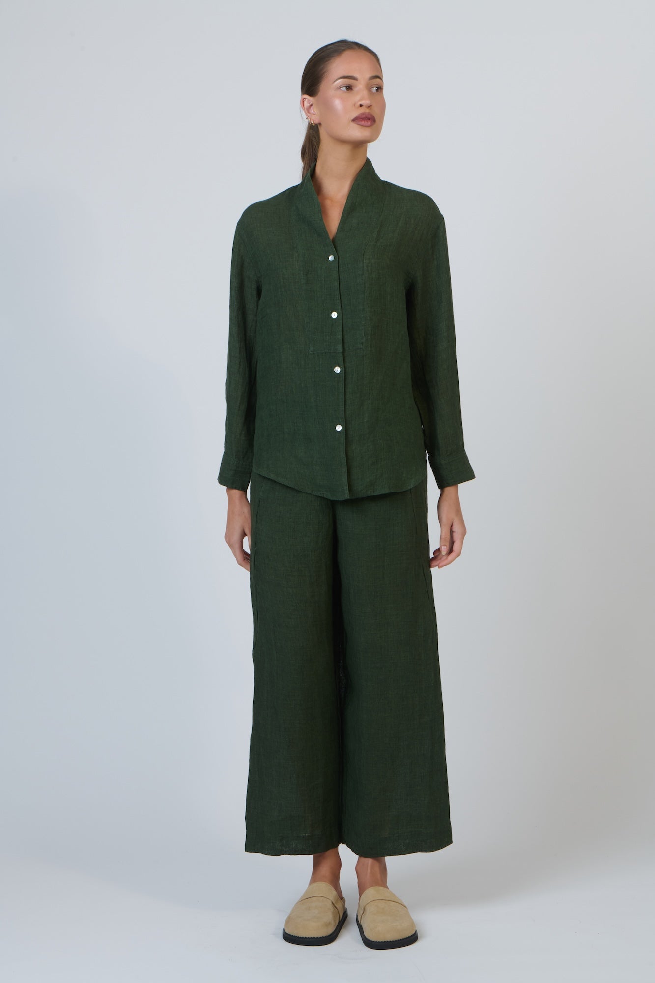 Linen Pant - Myrtle