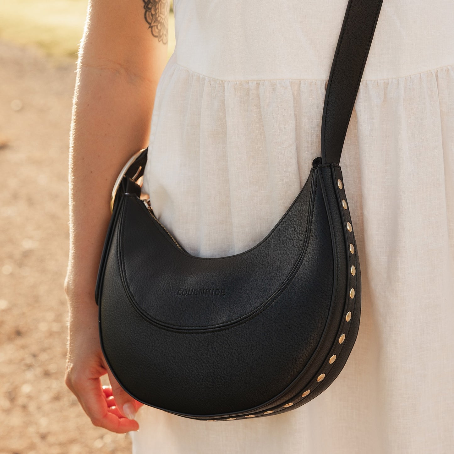 Lane Crossbody Bag - Studded Black