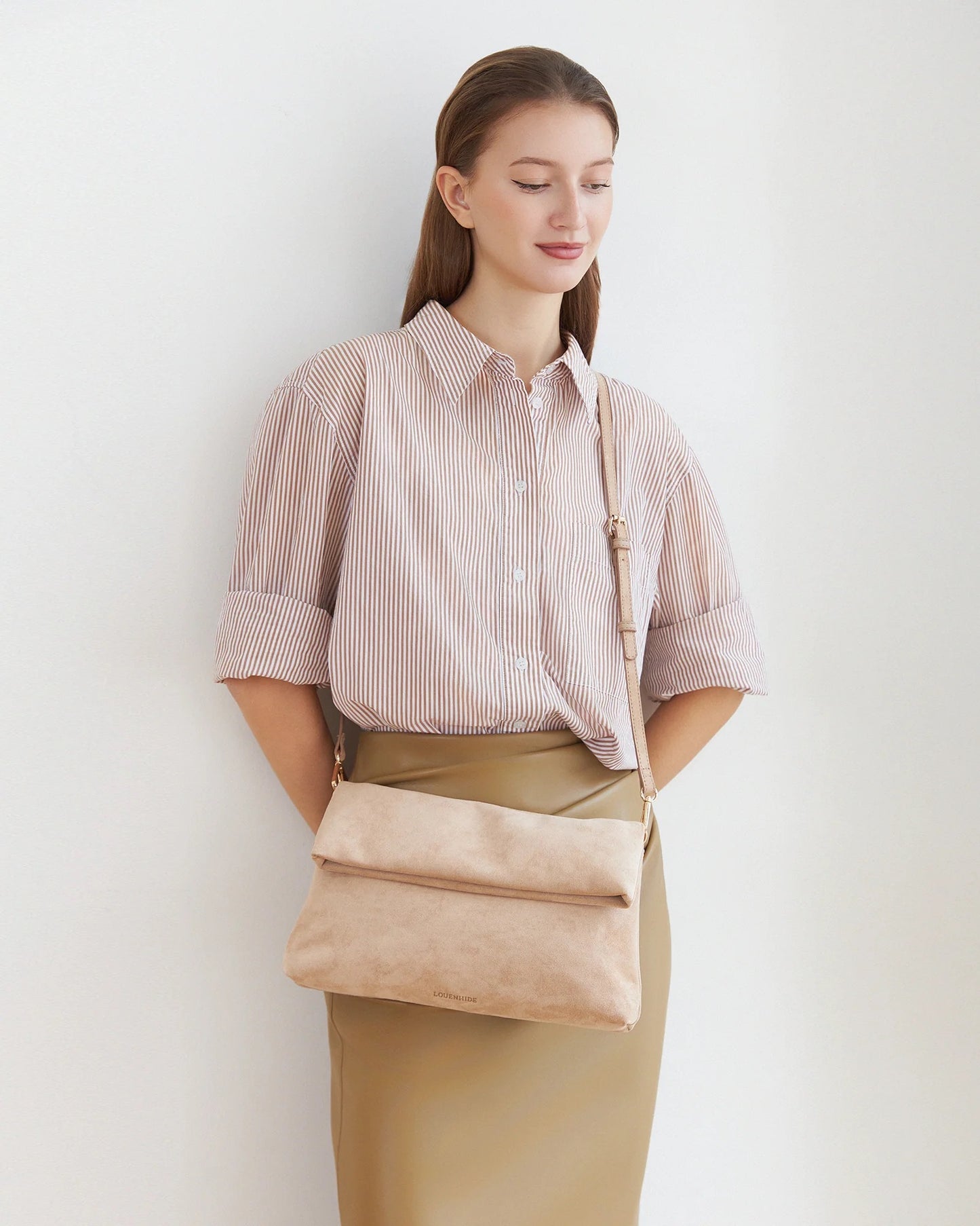 Luka Suedette Clutch - Blonde