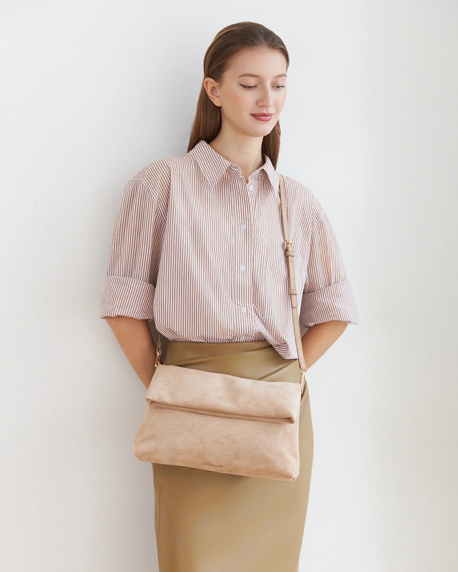Luka Suedette Clutch - Blonde
