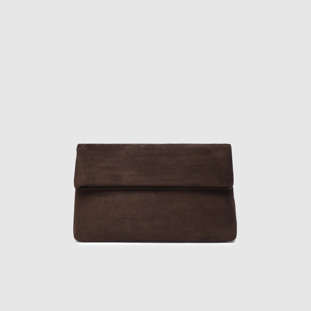 Luka Suedette Clutch - Chocolate