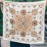 Silk Scarf - Paisley Coffee