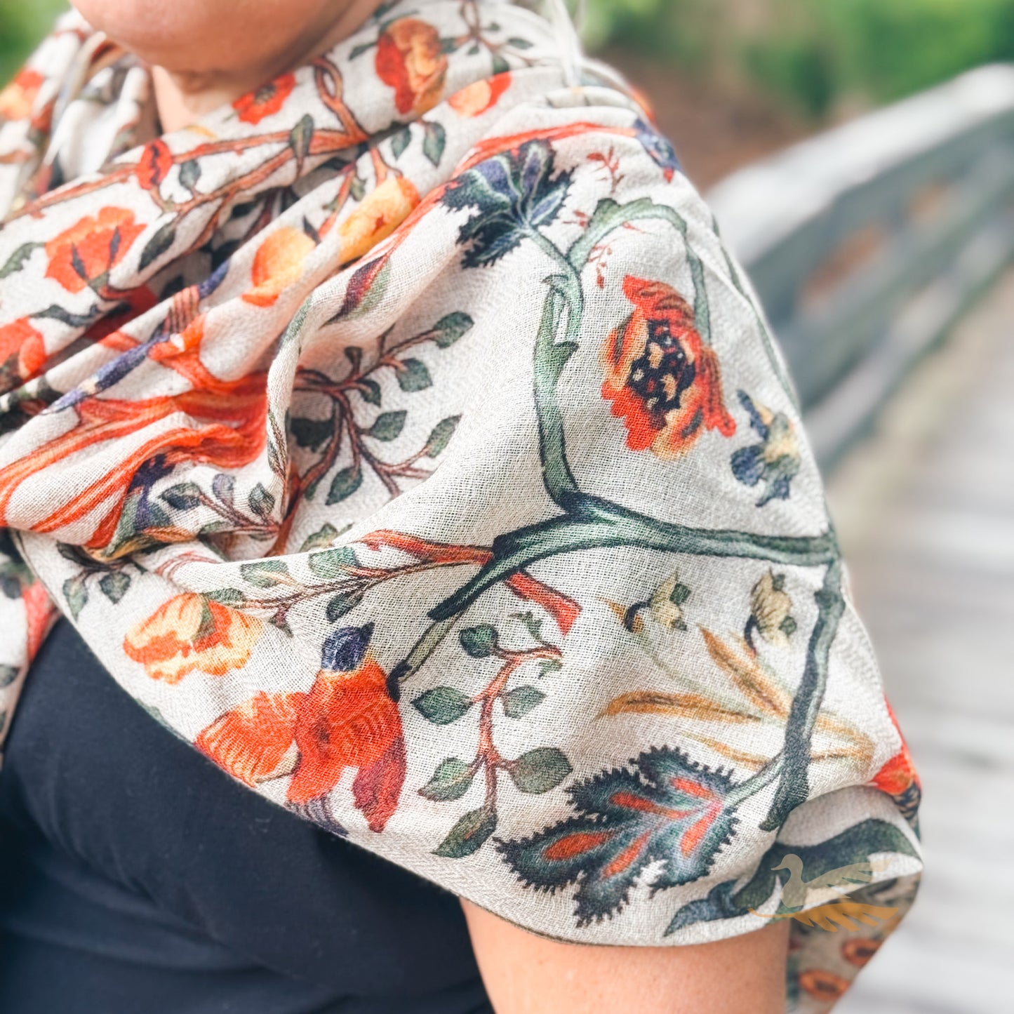 Merino Wool Scarf - Tree of Life