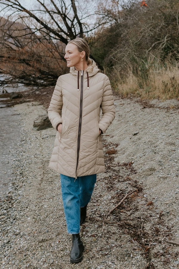 Arnie 90/10 Reversible Coat - Chocolate/Palomino