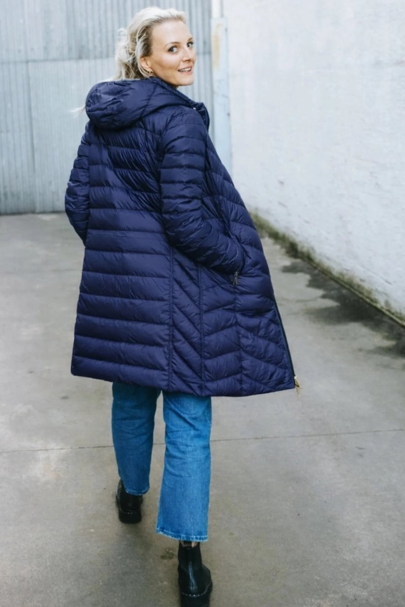 Arnie 90/10 Reversible Coat - Moonlight/Silver