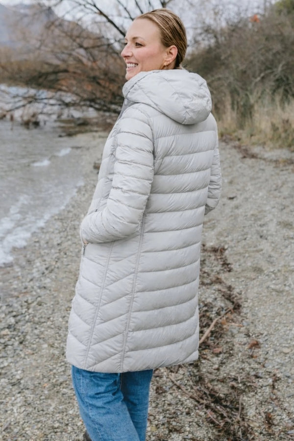 Arnie 90/10 Reversible Coat - Moonlight/Silver