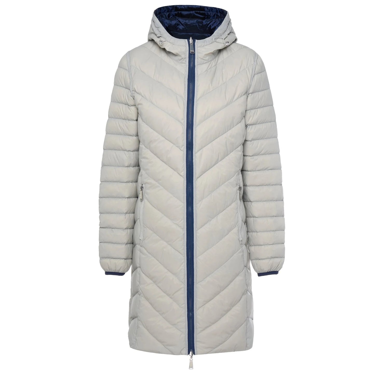 Arnie 90/10 Reversible Coat - Moonlight/Silver