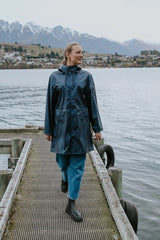 Charlie Rain Coat - Metalic Blue