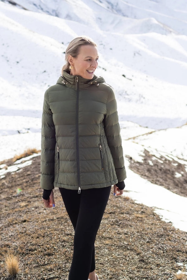 Lucy 90/10 Down Jacket - Olive Green
