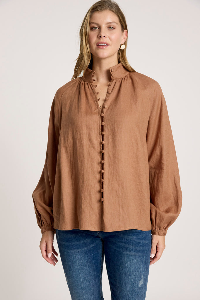 Bajau Button Shirt - Clay