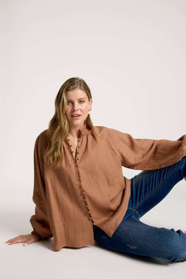 Bajau Button Shirt - Clay