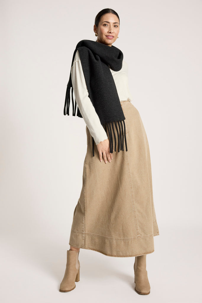 Bodhi Denim Skirt - Fawn