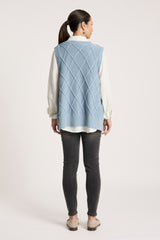 Liora Knit Vest - Lake