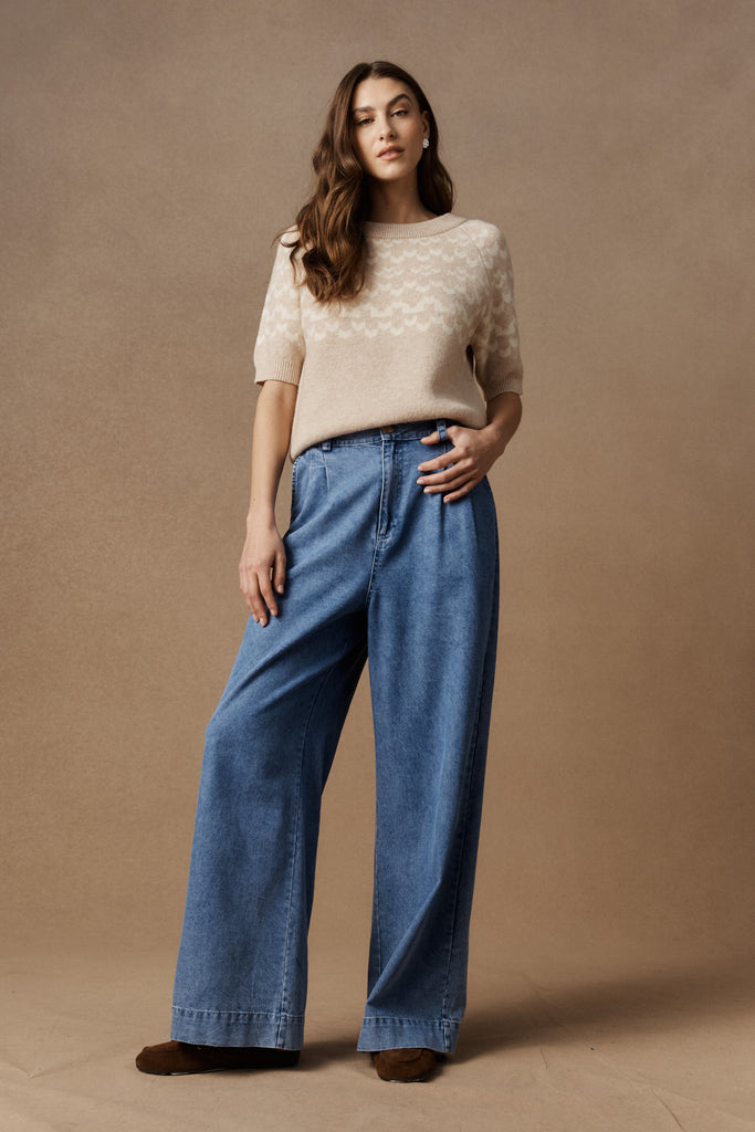 Masaai Knit Top - Dune/Bisque