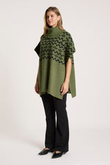 Masaai Poncho OS - Pampas/Black