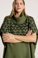 Masaai Poncho OS - Pampas/Black