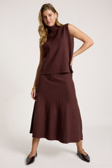 Zala Knit Vest - Mahogany