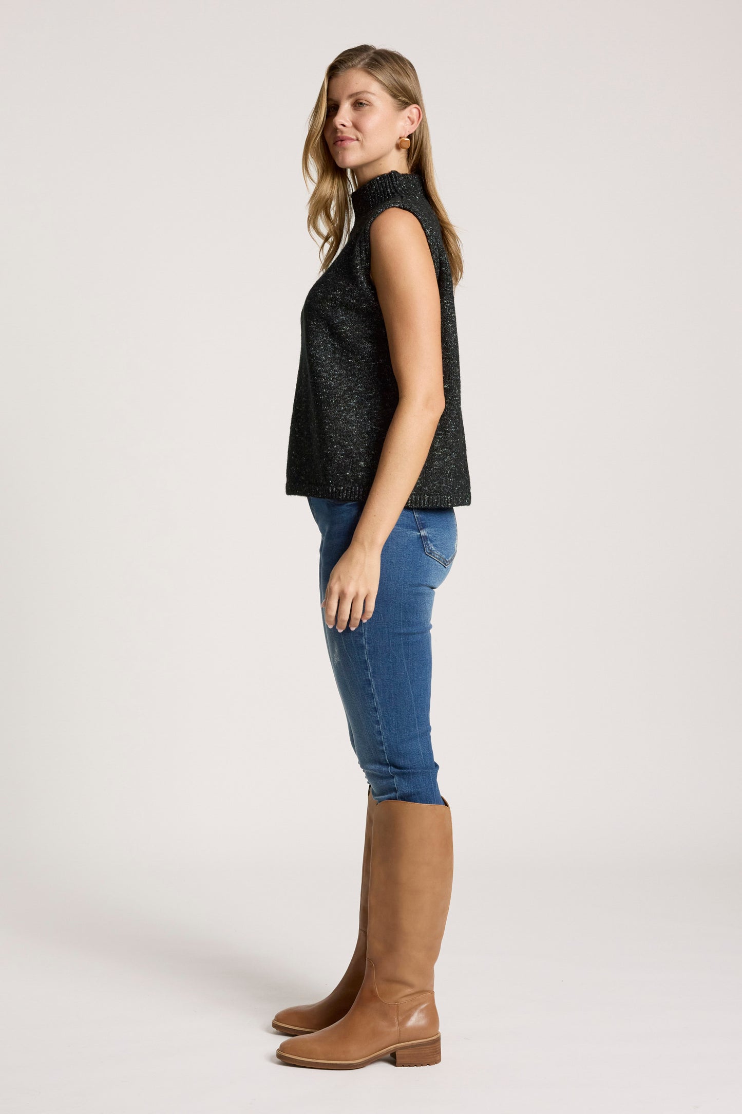 Zarda Knit Vest - Black