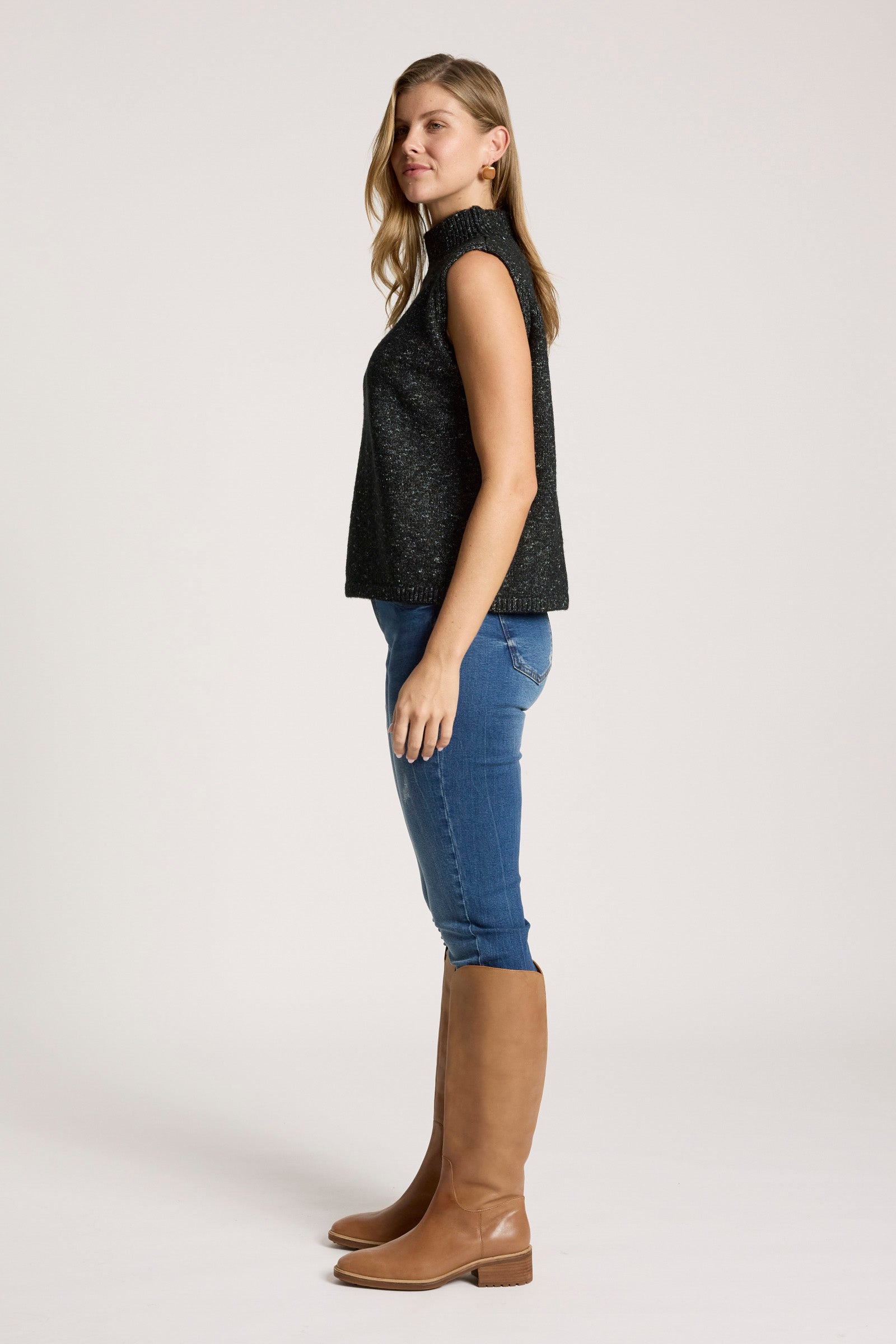 Zarda Knit Vest - Black