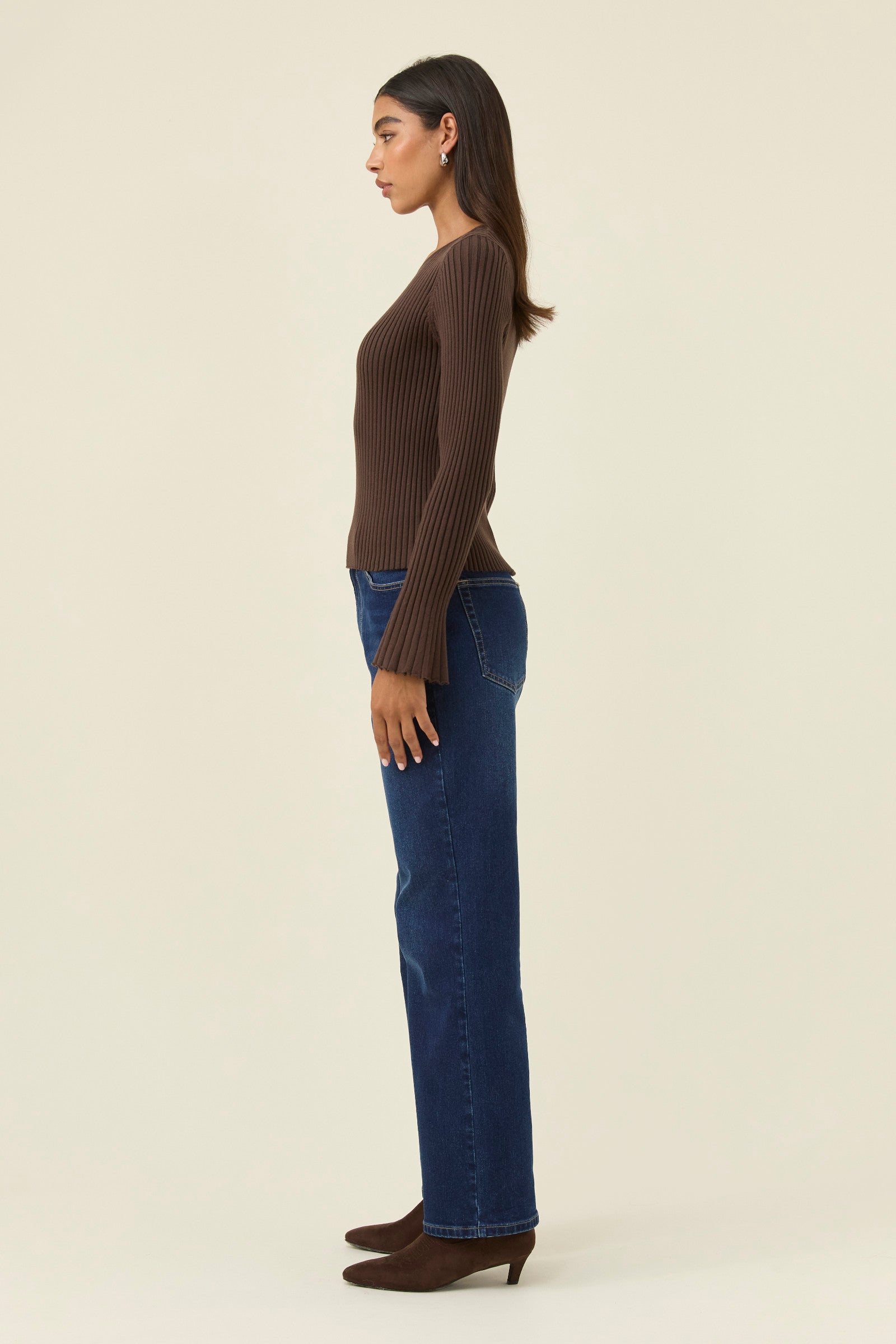 Darby Knit Top - Chocolate